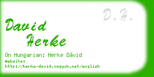 david herke business card